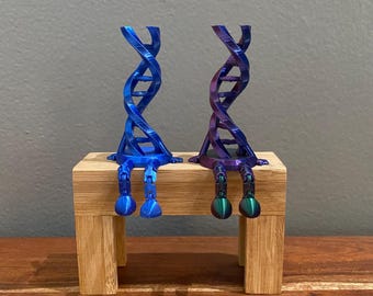 Figura de ADN 3D de CSI DNA Helix Buddy, ideal como regalo médico para la policía.