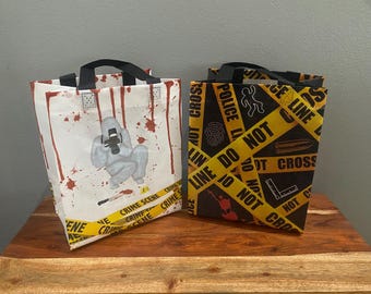 Crime Scene Tape Reusable Shopping Bag Reusable Gift Bag Forensics Gift