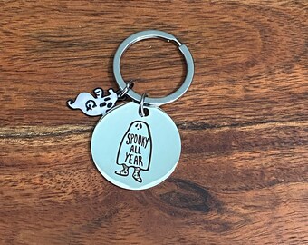 Spooky All Year Ghost Keychain Halloween Keychain Spooky Keychain Gift