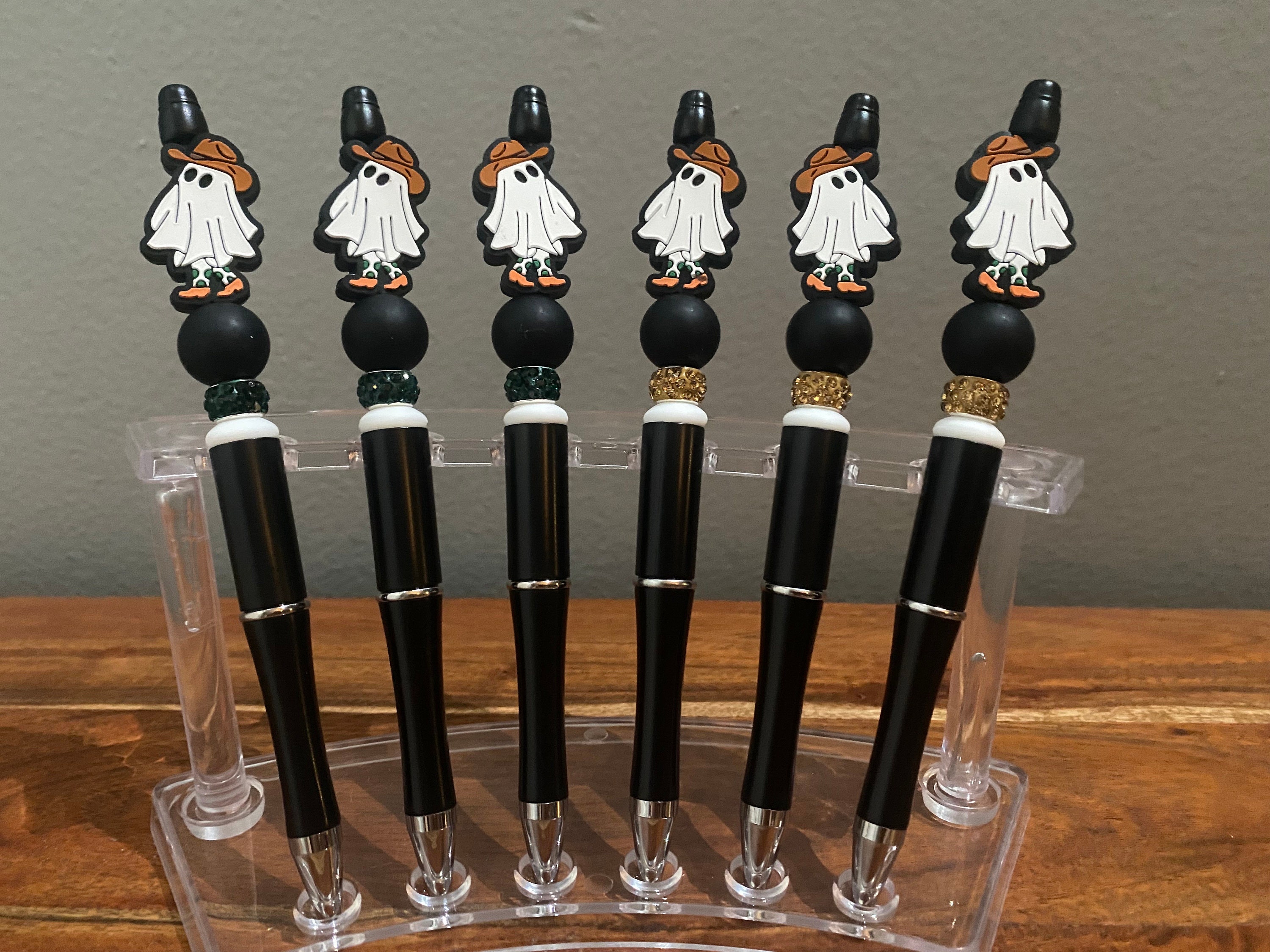 Orecchini fantasma da cowboy, orecchini con ciondolo fantasma da cowboy per Halloween, orecchini con fiori veri fatti a mano, regalo autunnale, regalo di Halloween, regalo per lei - Italia