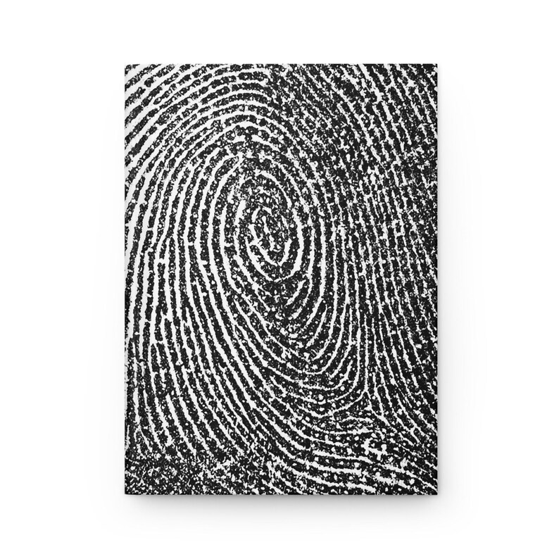Fingerprint Pattern Hardcover Journal | Matte Notebook, Forensics Style image 2