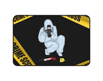 Covered Overall Desk Mat Crime Scene Tape Forensics CSI Gift~~~Print On Demand