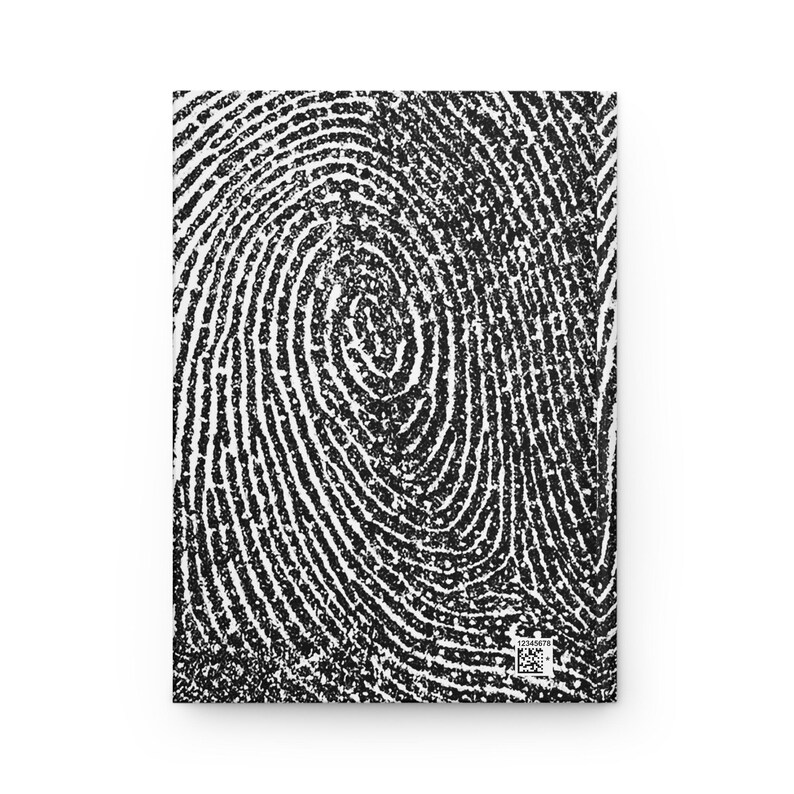 Fingerprint Pattern Hardcover Journal | Matte Notebook, Forensics Style image 3