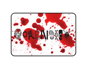Crime Scene Blood Spatter Forensics Desk Mat Blood Splatter Office Product Gift~~~Print On Demand