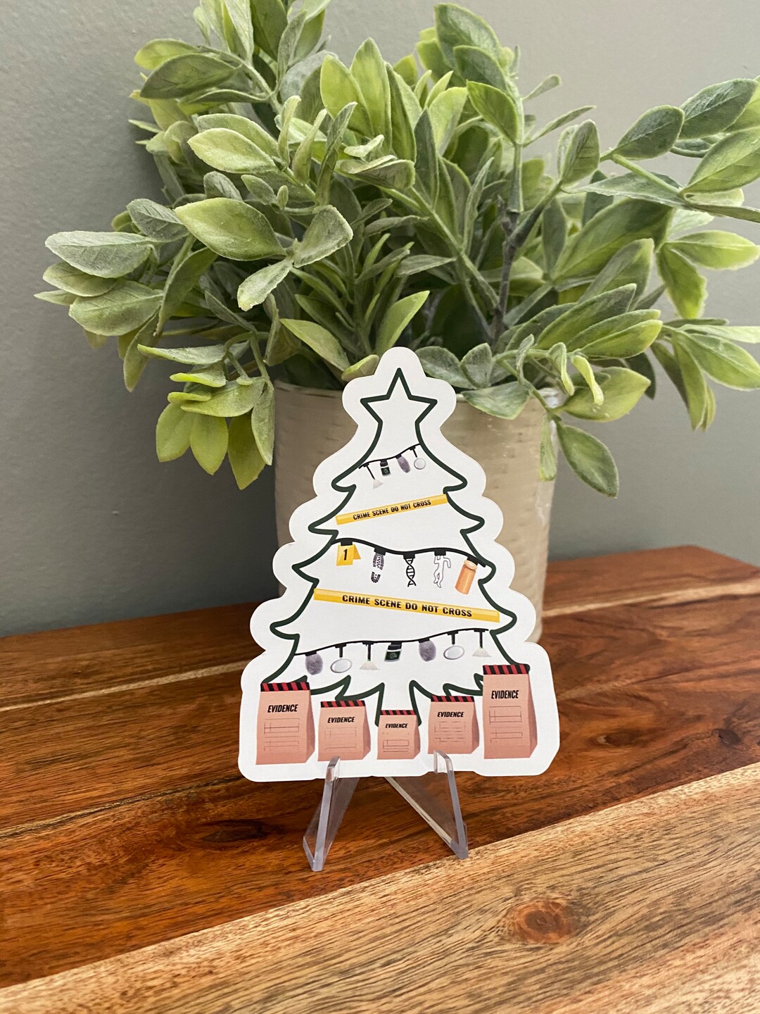 Prison Tree Sticker Crime Scene Christmas Tree Sticker Magnet Holiday Season Gift Unique - Etsy