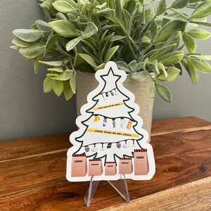 Crime Scene Christmas Tree Sticker Magnet Holiday Season Gift Unique
