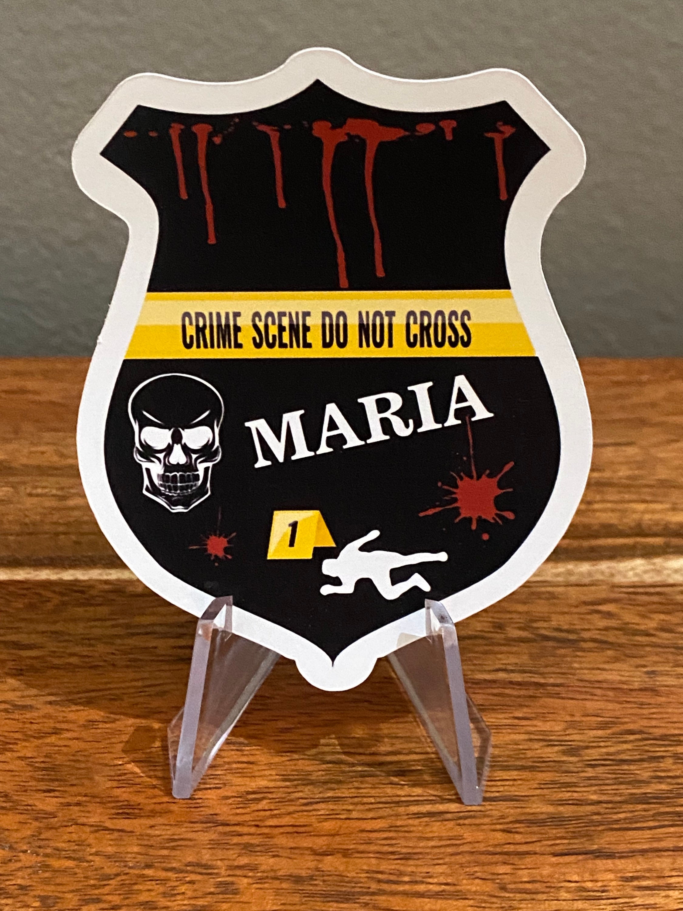 Personalized Crime Scene Shield Stickers Forensics Gift CSI - Etsy