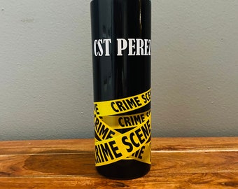 Crime Scene Tape Tumbler Forensics Gifts