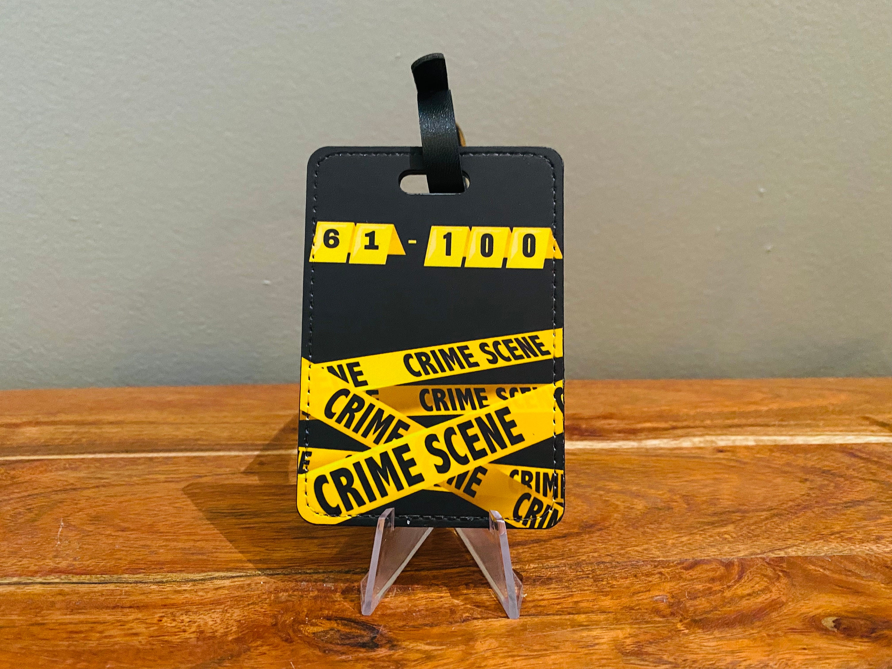 Crime Scene Yellow Placard Numbers Letters Luggage Tags Bag Etsy