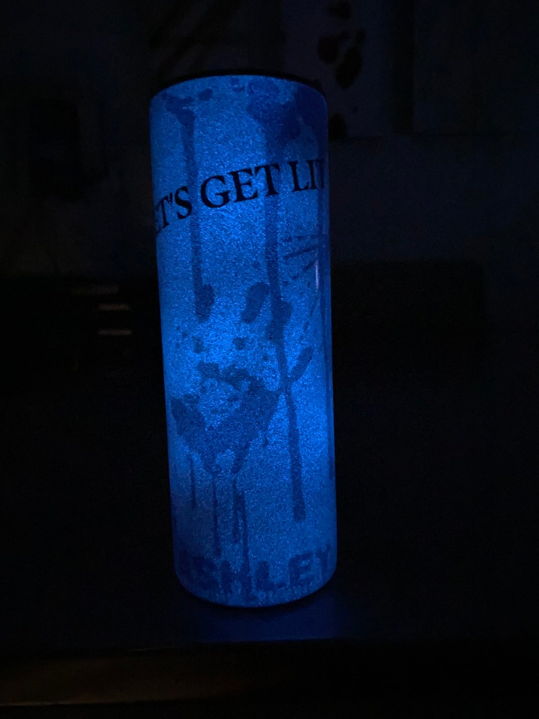 Crime Scene Luminol Glow in the Dark Stainless Steel Tumbler Forensics
