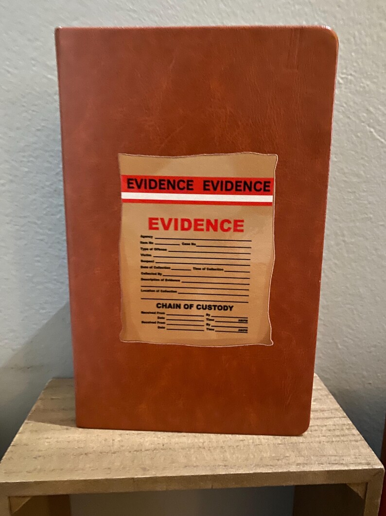 Crime Scene and Fall Themed Brown Leather Like Journal With Lined Paper ...