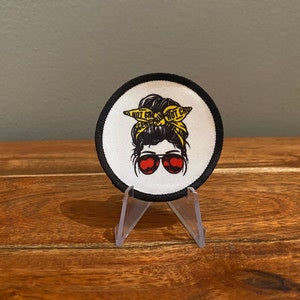 Personalized Crime Scene Mess Bun Iron On Or Strip Fastener Patch Forensics Gift