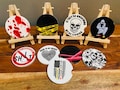 Crime Scene Ceramic Car Coaster Set of 2 Forensics Gift Unique