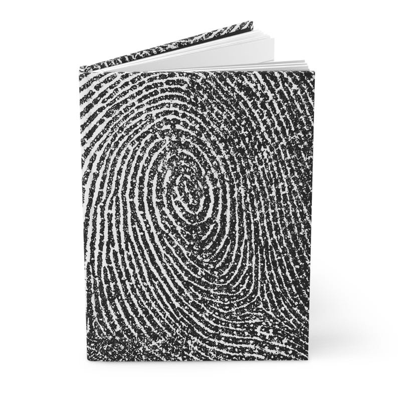 Fingerprint Pattern Hardcover Journal | Matte Notebook, Forensics Style image 4