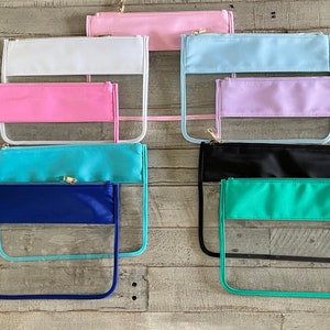 Pink Canvas Makeup Bag,Bulk Cosmetic Bags With Multi-Color Zipper,Canvas  Zipper Pencil Case Pouch