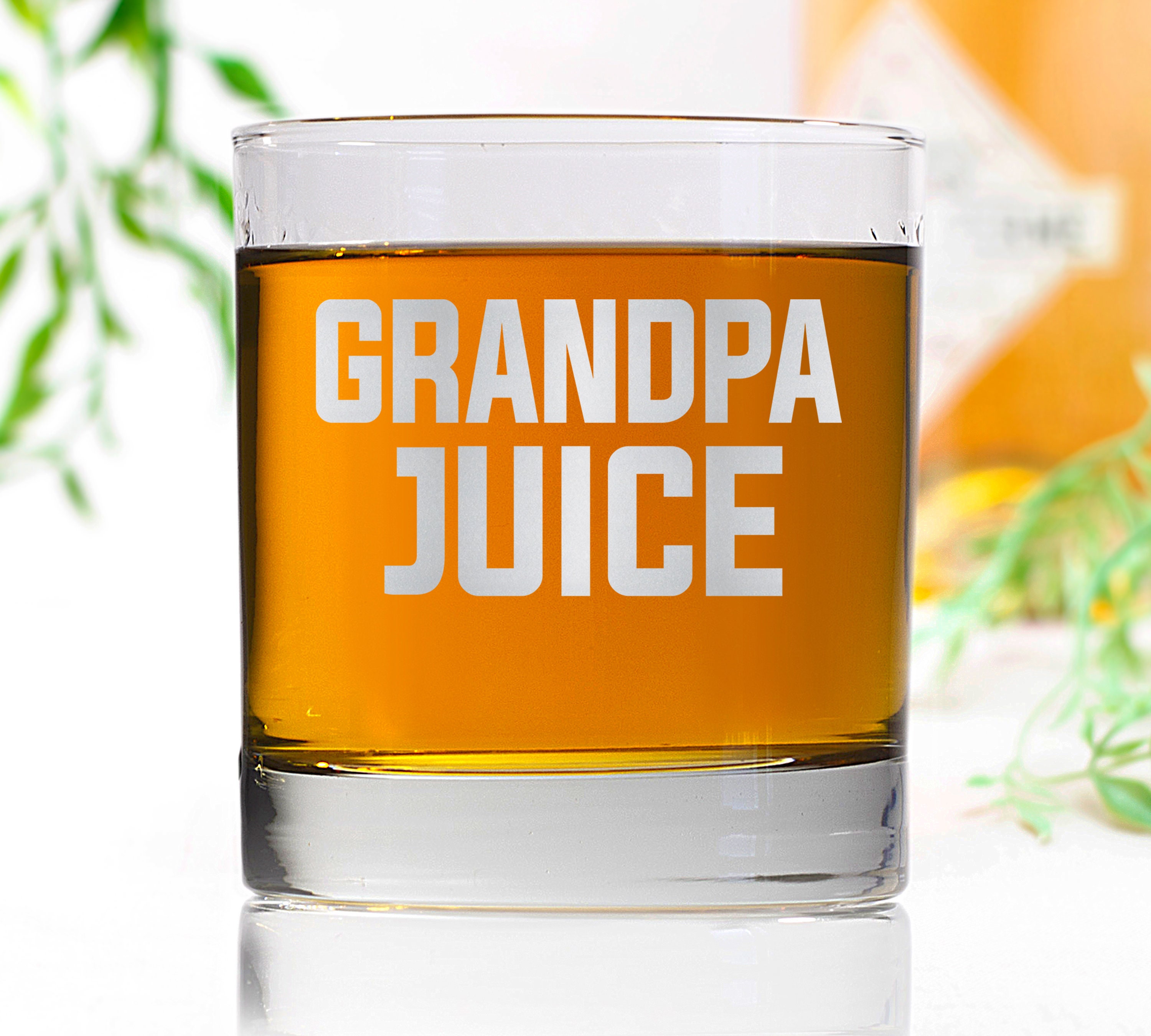 Whiskyglas 'Papa Juice', 325 Ml, Mit Untersetzer – Geschenk Für Vater, Opa, Männer
