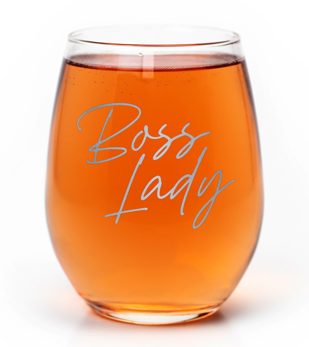 Boss Lady Stylish Cool Stemless Wine Glass Design for Coworkers Moms