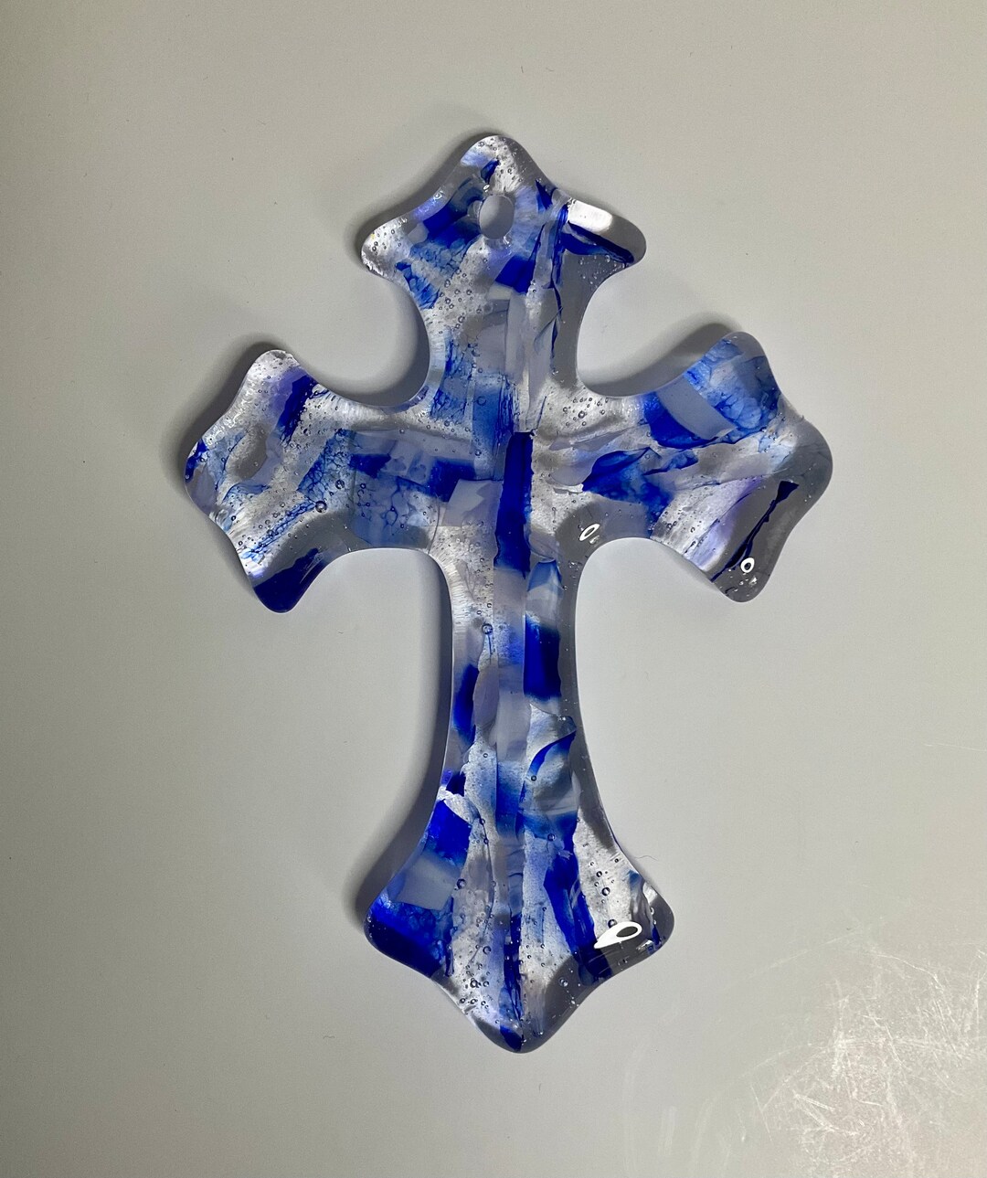 Fused Art Glass Wall Cross - Etsy