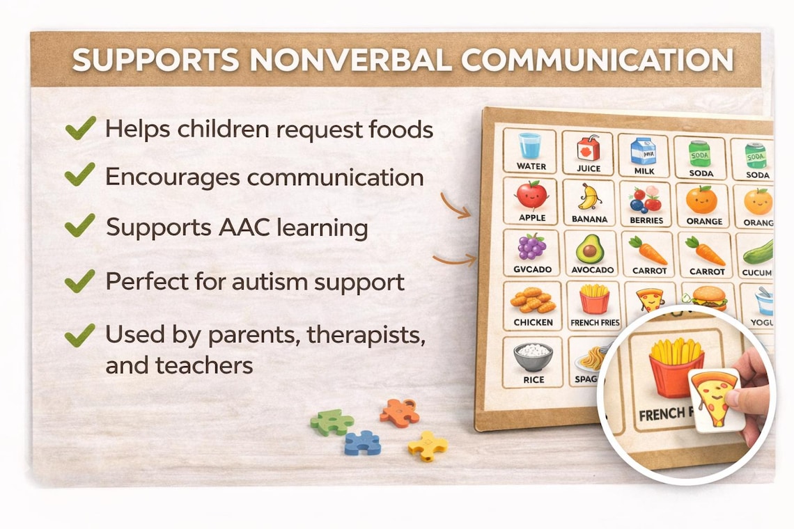 AAC Food Communication Board | Autism, PECS, Speech Therapy Visual ...