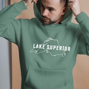 Lake Superior Hoodie, Lake Life Pullover, lustiges Umzugsshirt