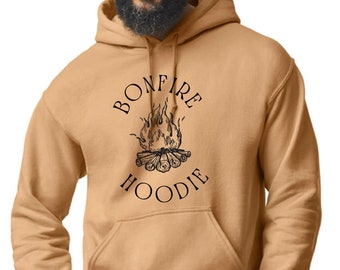 Bonfire Hoodie for Camping Trip| Campfire Hoodies for Women and Men| Plus Size Clothing available| Hooded Sweatshirts for Outdoorsy people