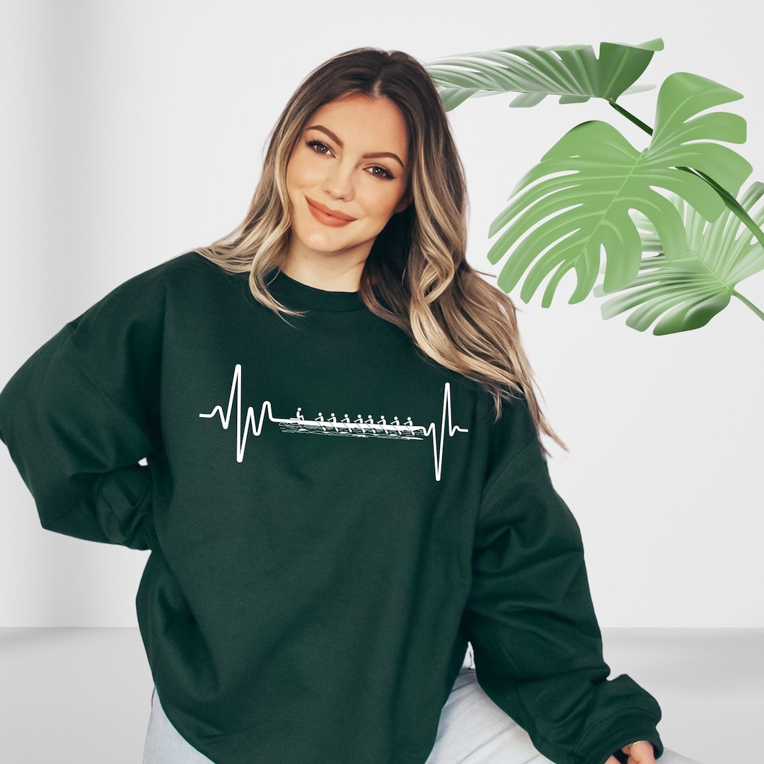 Heart Beat Rowing Hoodie Rowers Gift Boat Team Shirt Rowing Etsy