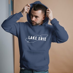Script Lake Erie Striped V-Neck Hoodie