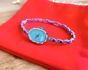 Women&#39;s watch. Vintage watch «Luch» Rare classic watch. Elegant women&#39;s watch. Miniature women&#39;s watch with a beautiful bracelet