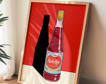 Rooh Afza inspired desi pop art print wall decor | Digital Download