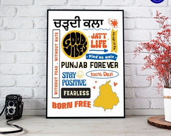 Sikh Art Home Decor: Punjab Wall Art Print (Digital Download)