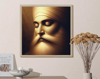 Baba Nanak Art Print: Sikh Religious Wall Art (Digital Download)