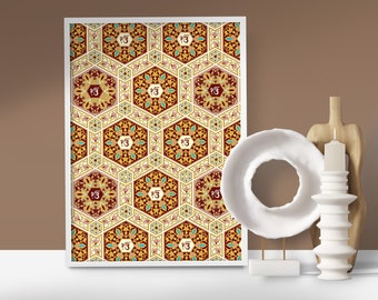 Ik onkar Motif Art Print: Gurmukhi Sikh Prayer Poster (Digital Download)