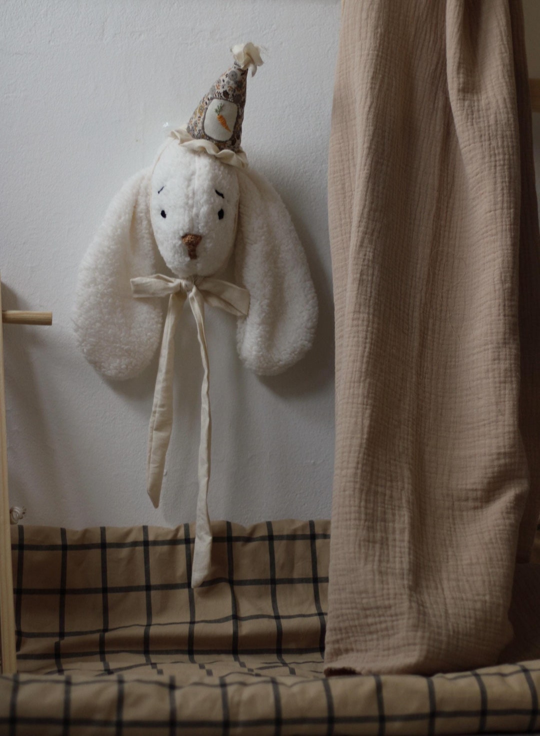 Bunny Head,nursery Wall Decor, Stuffed Bunny, Rabbit Head Wall Decor ...