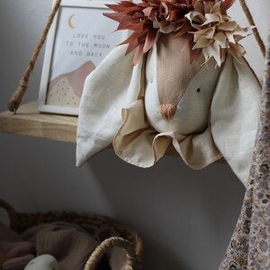 Linen Rabbit Head, Rabbit Mount, Bunny Faux Taxidermy, Linen Animal ...