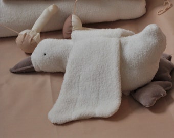 peluche d'oie, peluche d'oie, jouet câlin super doux, jouet de canard doux, oie blanche, jouet en peluche pour bébé