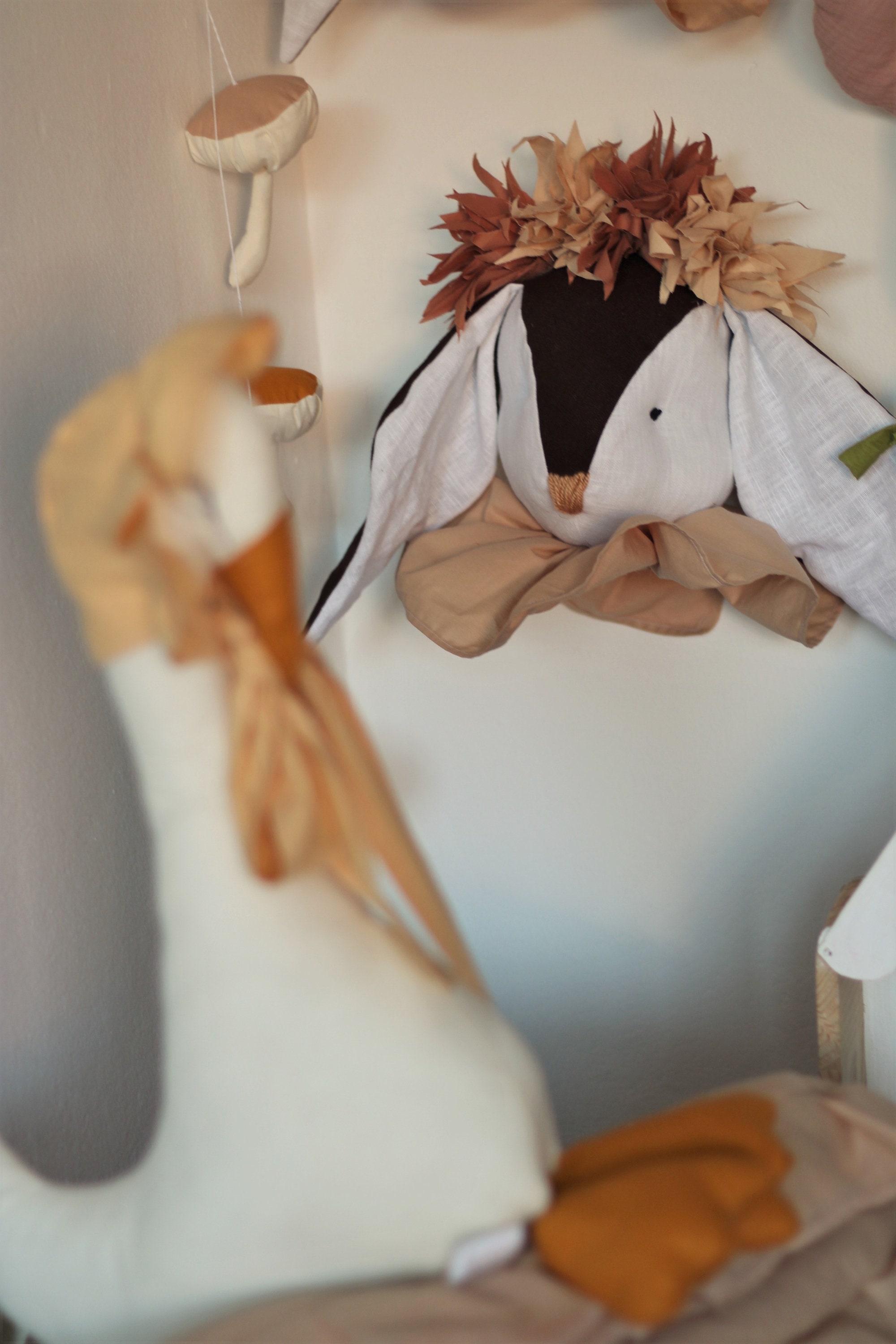 Linen Rabbit Head Rabbit Mount Bunny Faux Taxidermy Linen - Etsy