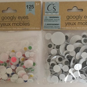 Doll making google eyes craft supplies 125pc