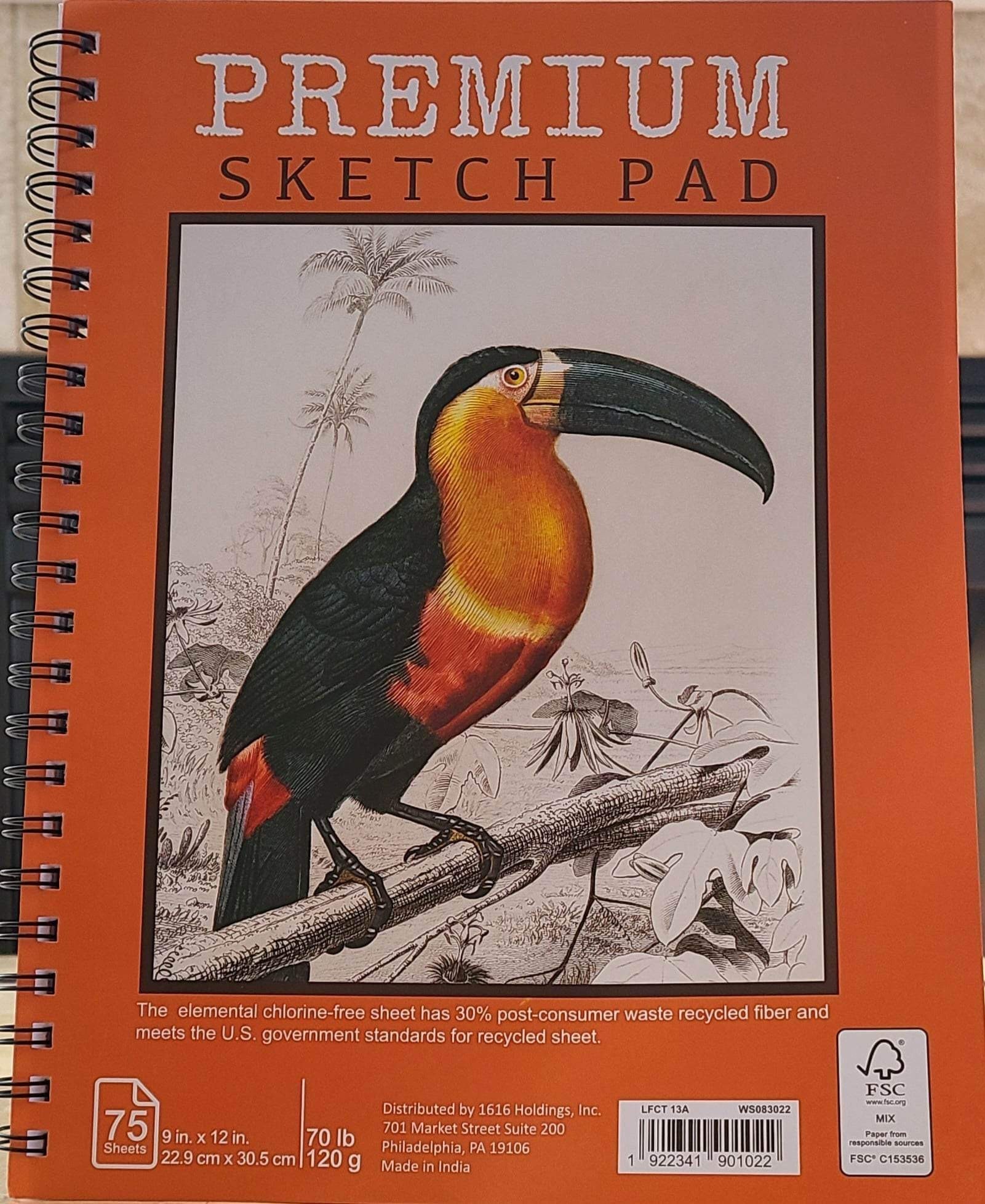 Pro Art Premium Sketch Book 8.5x11 80 sheets, 70#, Wire, Sketch Book,  Sketchbook, Drawing Pad, Sketch Pad, Drawing Paper, Art Book, Drawing Book