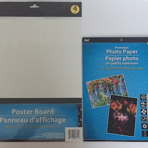 Poster board photo paper set
