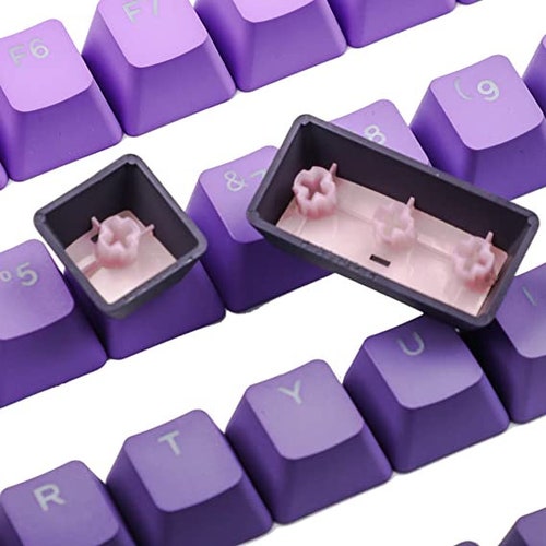 Buy Purple Black Gradient Keycaps // 108 Keys for MX Switches Mechanical Keyboard // PBT Double Shot Key Cap Set