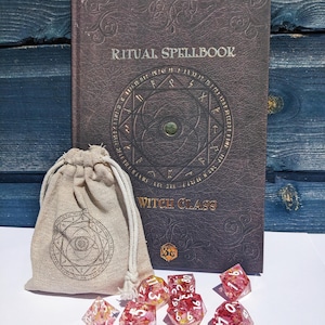 Libro degli incantesimi rituali scontati e dadi fioritura della strega (pacchetto)