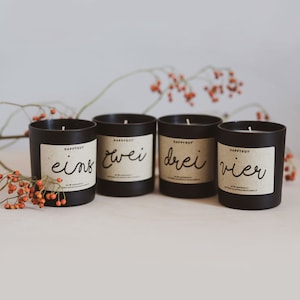 Advent wreath scented candles | Advent candles 1,2,3,4 | Candles for Advent and Christmas | Soy wax candle in a glass