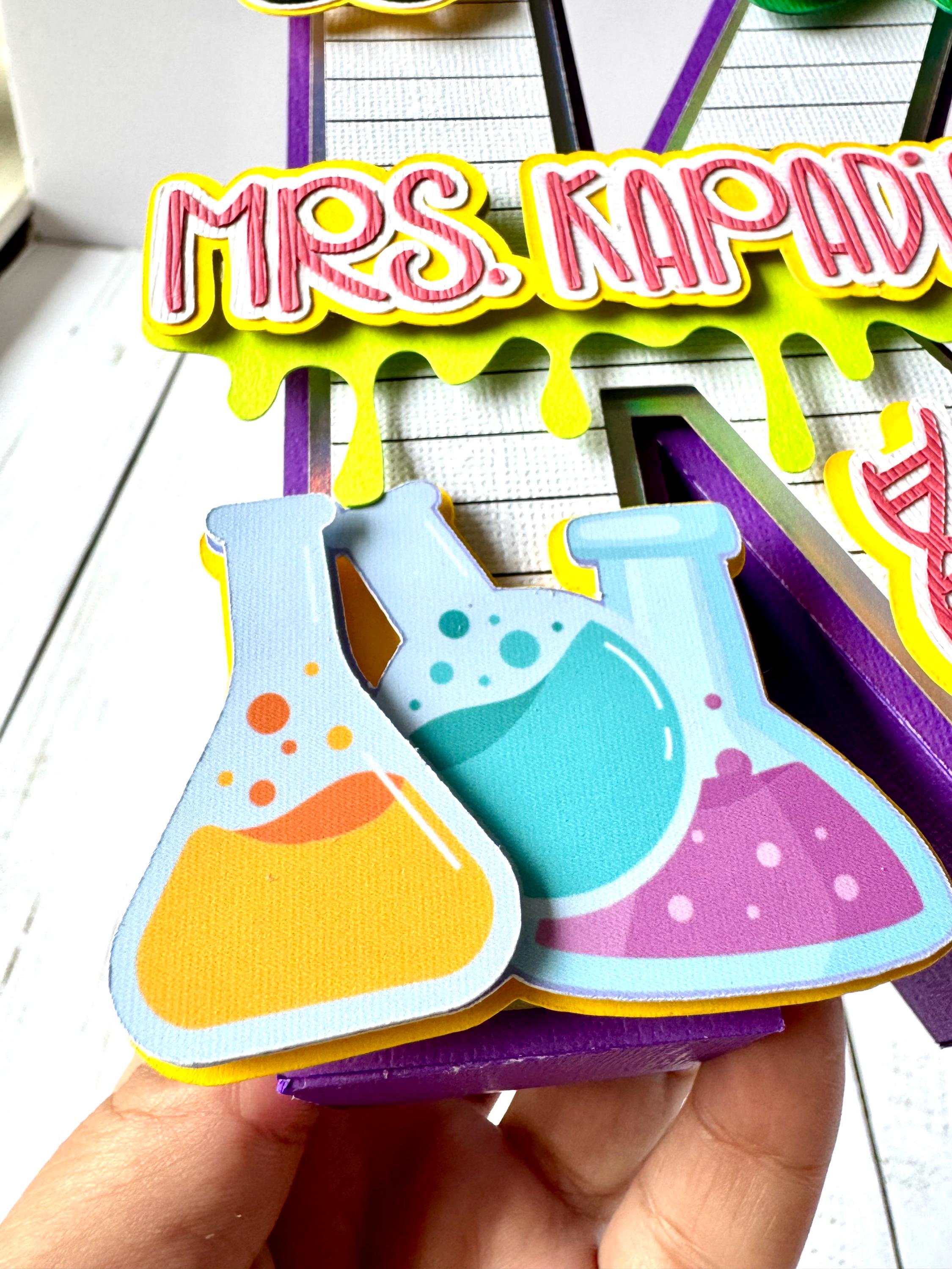 Personalized 3D Teacher Name Sign: Custom Cardstock Classroom Decor - Etsy