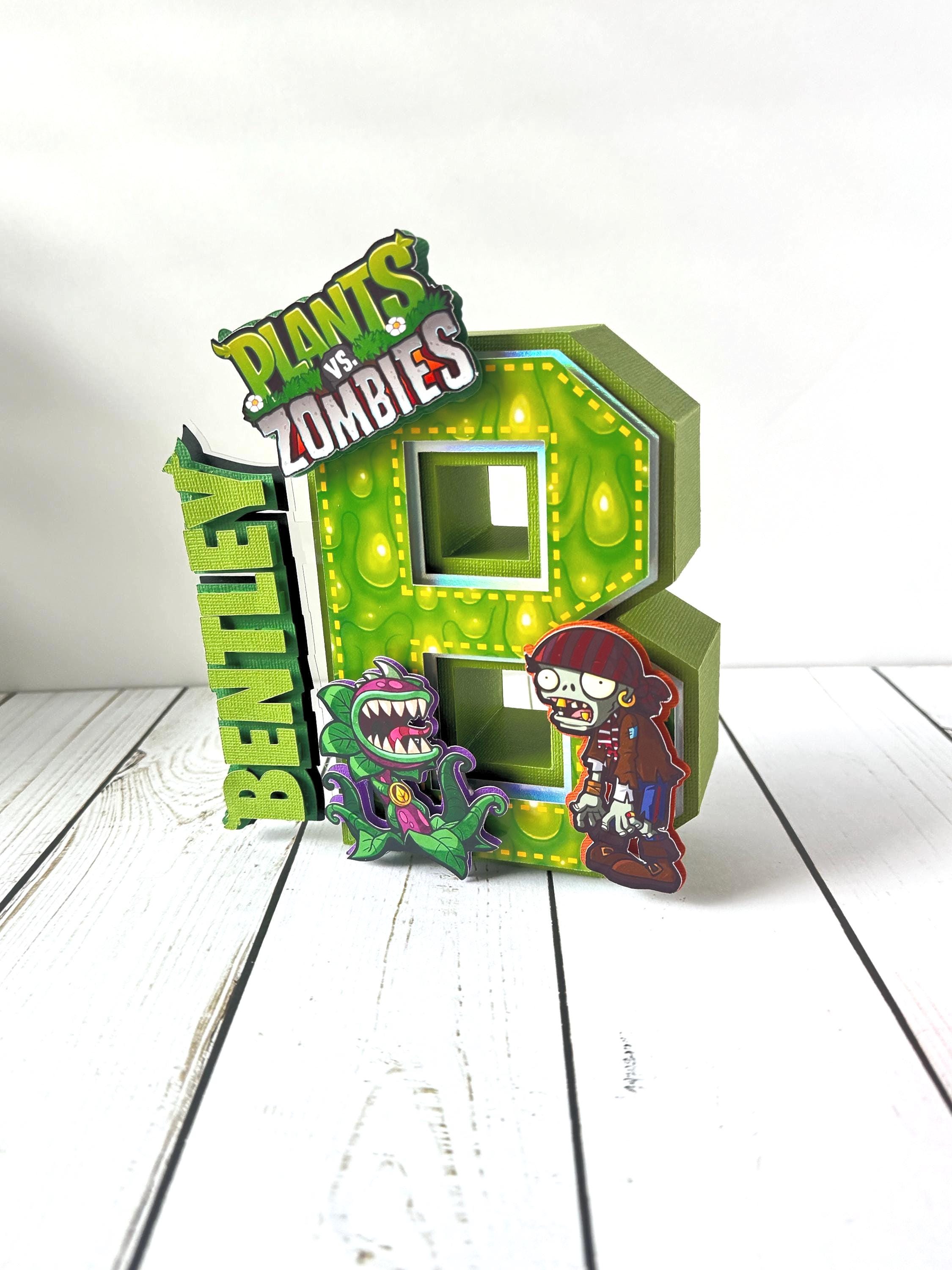 Pvz Note Templete Plants Vs Zombies 3D Letter: Custom PVZ Birthday Party Decor - Etsy