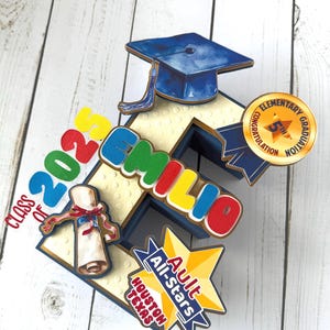 Elementary Graduation 3D Letter: Custom Cardstock Centerpiece