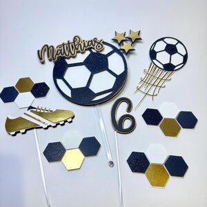 Décoration de gâteau de football personnalisée : décoration de fête d'anniversaire sportive