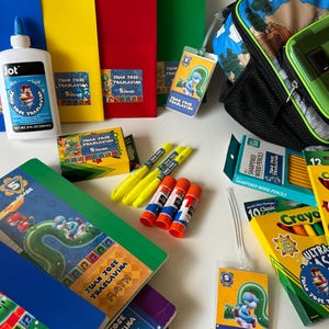 Kit retour à l'école Etiquettes pour fournitures scolaires Kit noms de stickers Etiquettes personnalisées Retour à l'école TAG