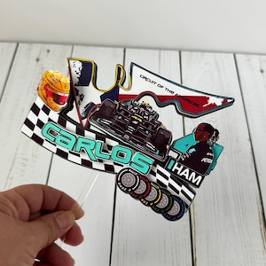 Custom Racing Car Cake Topper: Formula 1 Birthday Party