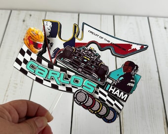Custom Racing Car Cake Topper: Formula 1 Birthday Party