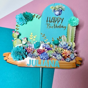 Garden Cake-topper, Plants party, Gardening Party Decor, Custom Garden topper , Garden Theme,  Gardening Cake Topper, Garden Birthday Theme